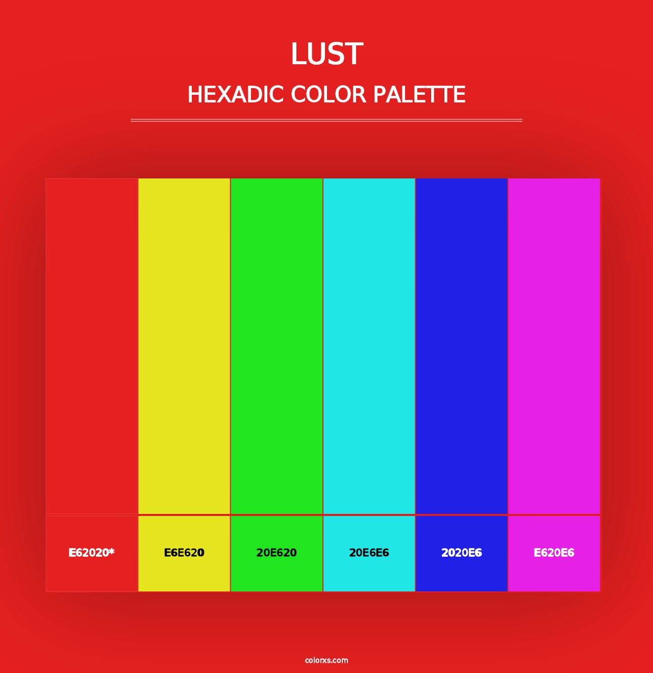 Lust - Hexadic Color Palette