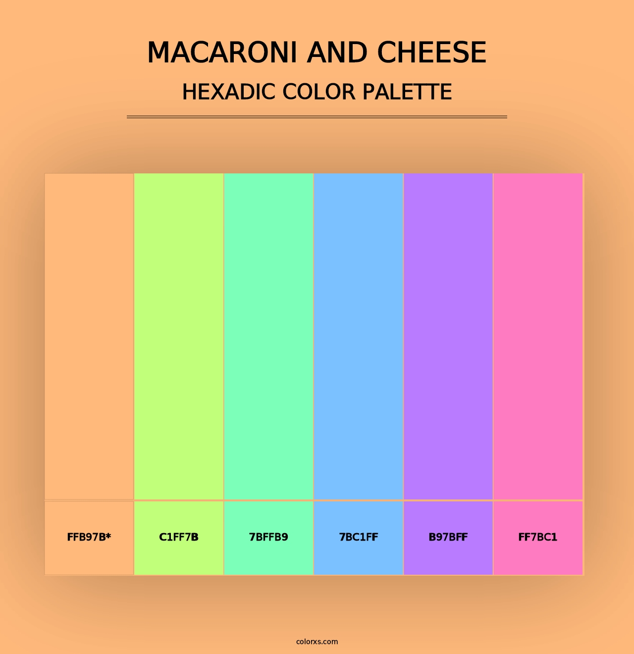 Macaroni and Cheese - Hexadic Color Palette