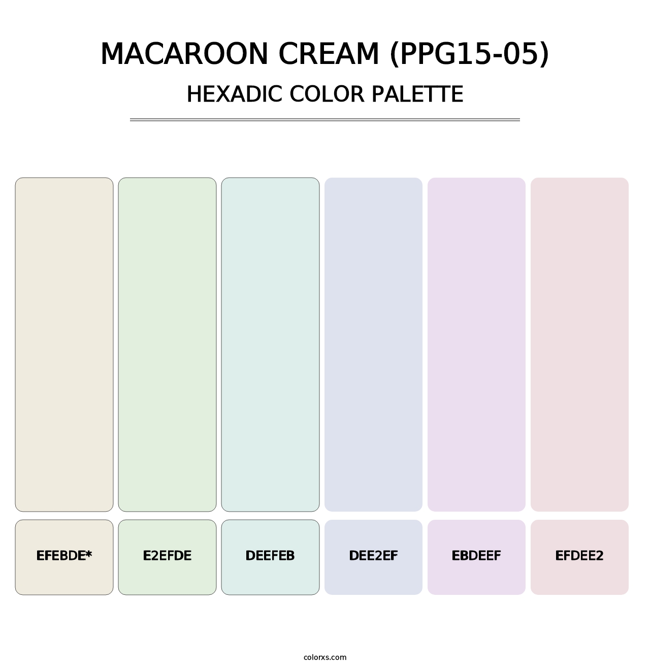 Macaroon Cream (PPG15-05) - Hexadic Color Palette