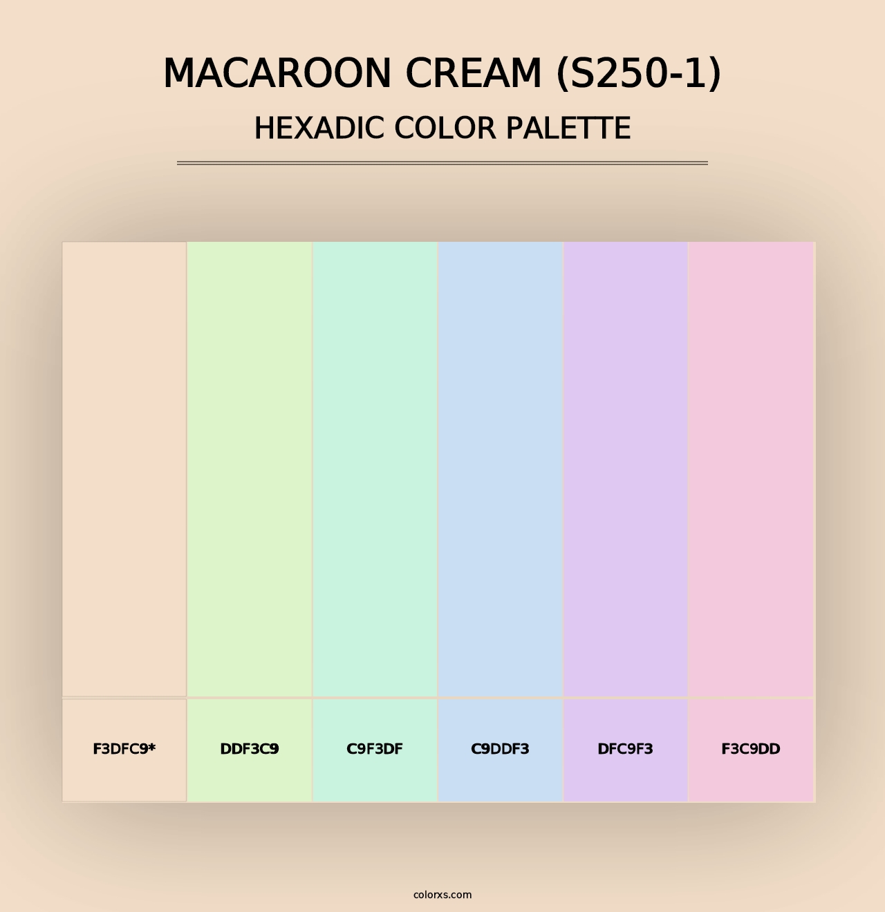 Macaroon Cream (S250-1) - Hexadic Color Palette