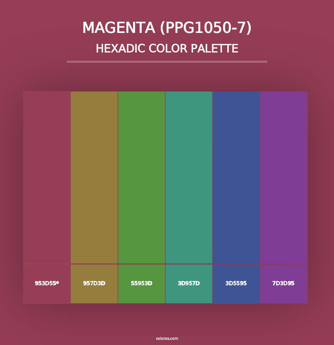 Magenta (PPG1050-7) - Hexadic Color Palette