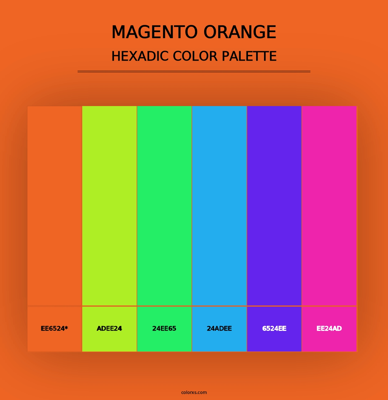 Magento Orange - Hexadic Color Palette