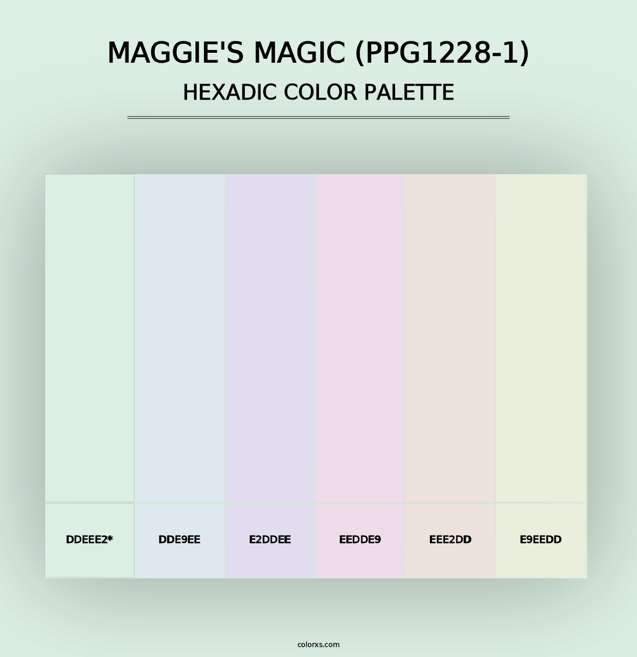 Maggie's Magic (PPG1228-1) - Hexadic Color Palette