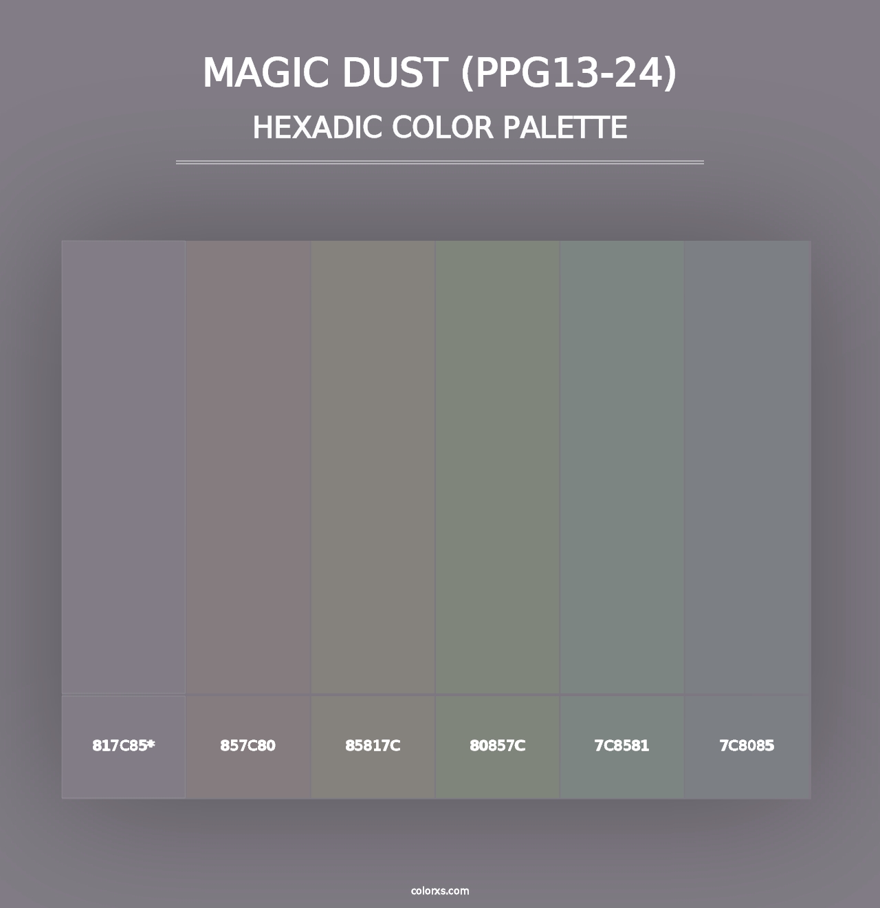 Magic Dust (PPG13-24) - Hexadic Color Palette