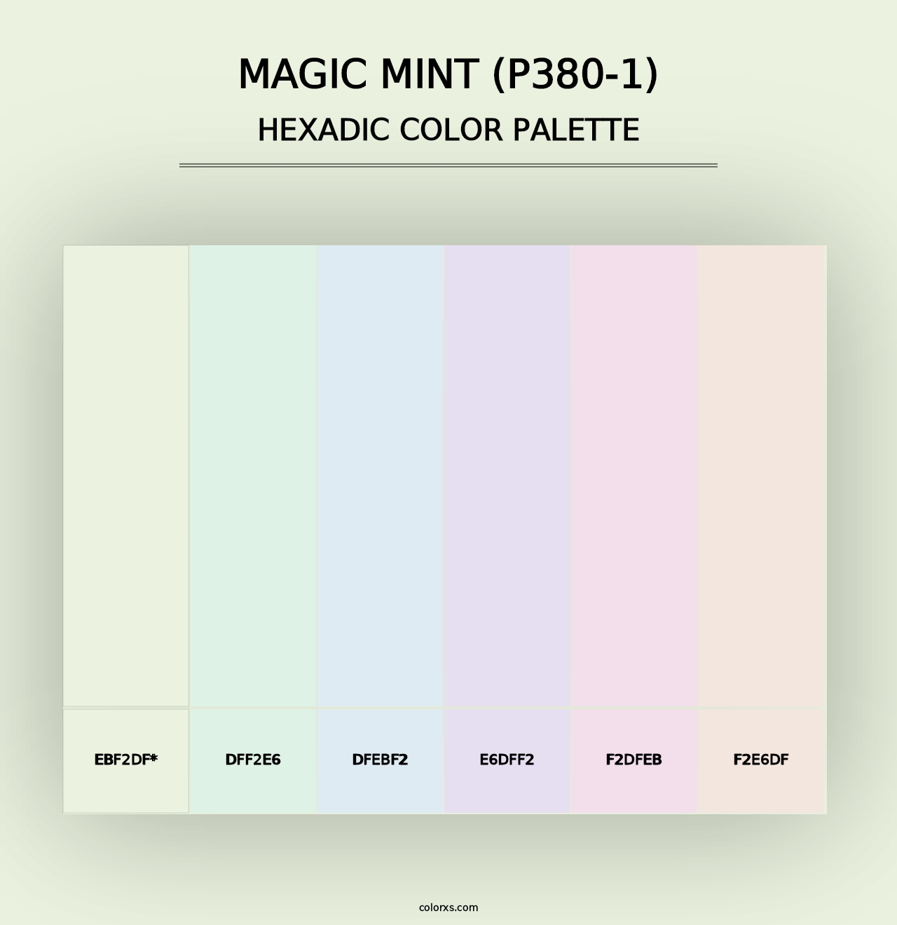 Magic Mint (P380-1) - Hexadic Color Palette