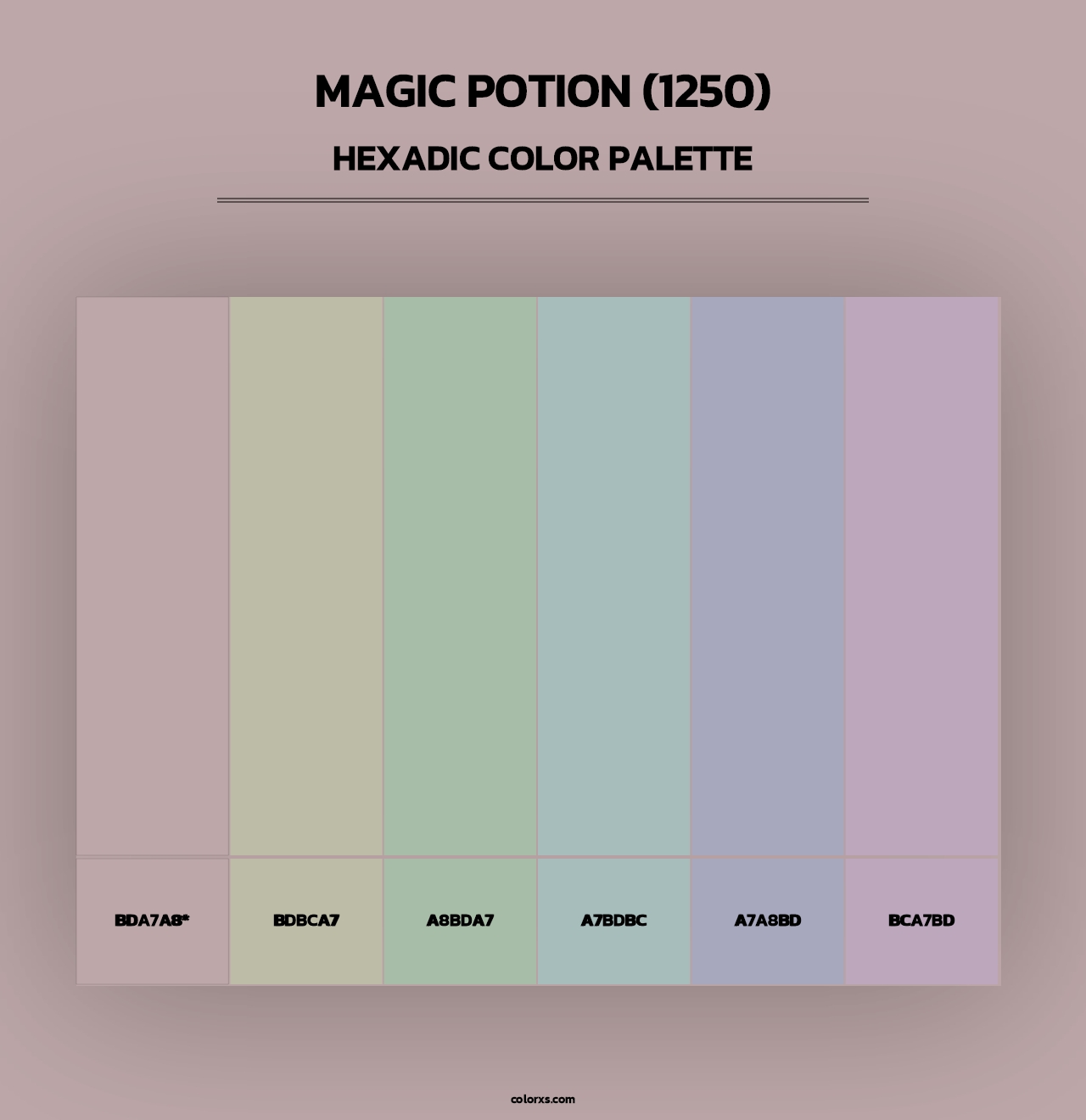 Magic Potion (1250) - Hexadic Color Palette