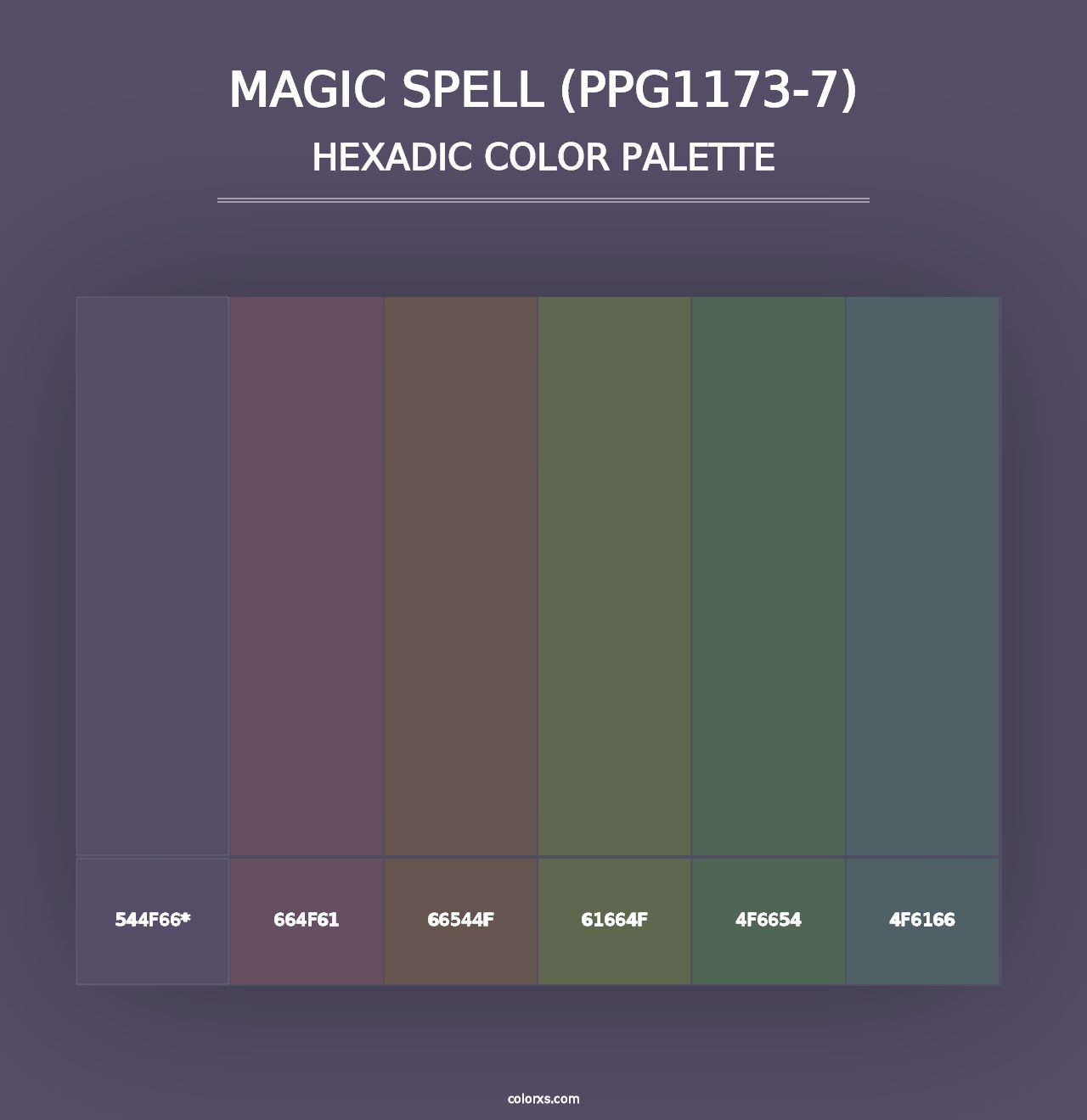 Magic Spell (PPG1173-7) - Hexadic Color Palette