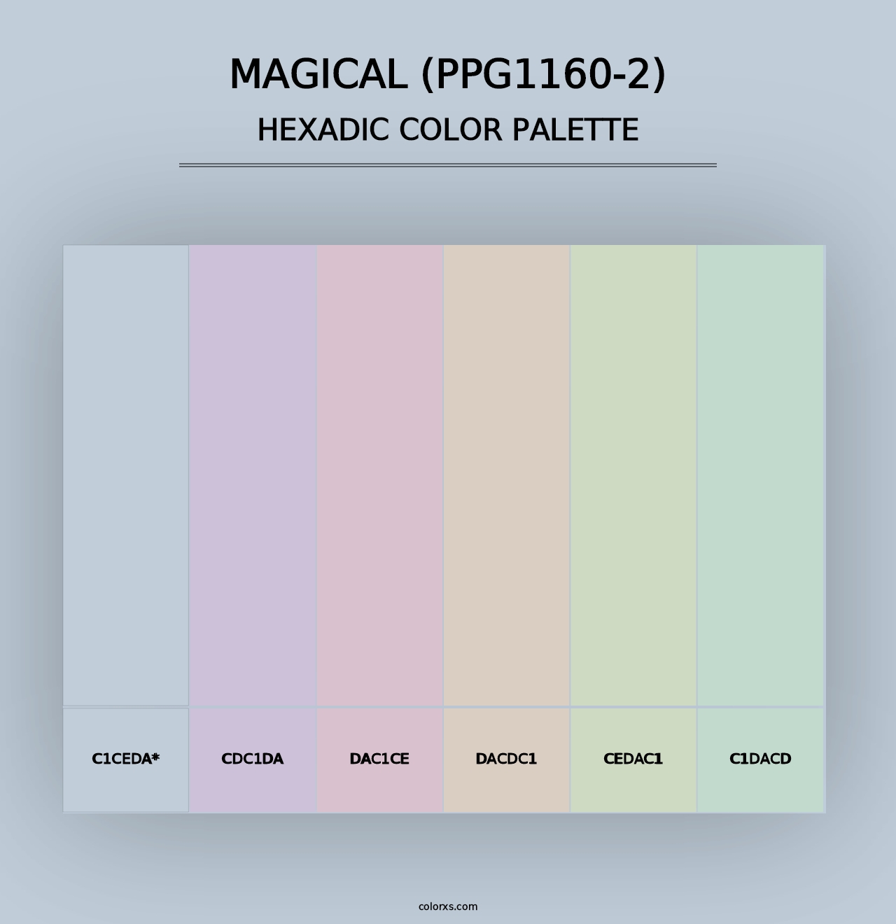 Magical (PPG1160-2) - Hexadic Color Palette