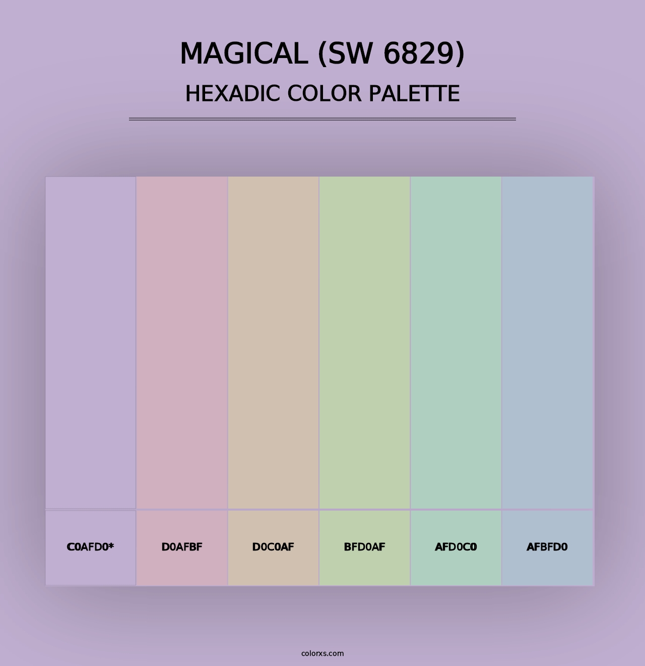 Magical (SW 6829) - Hexadic Color Palette