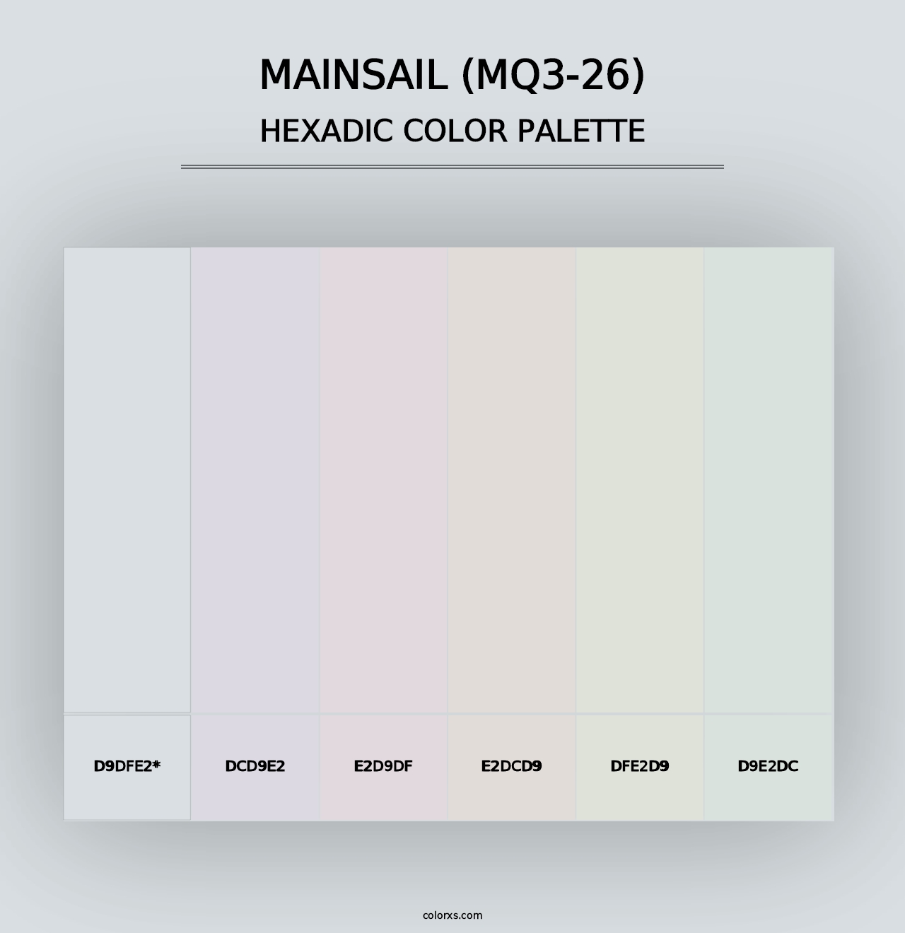 Mainsail (MQ3-26) - Hexadic Color Palette