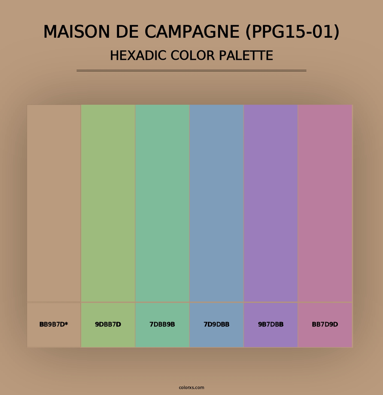 Maison De Campagne (PPG15-01) - Hexadic Color Palette