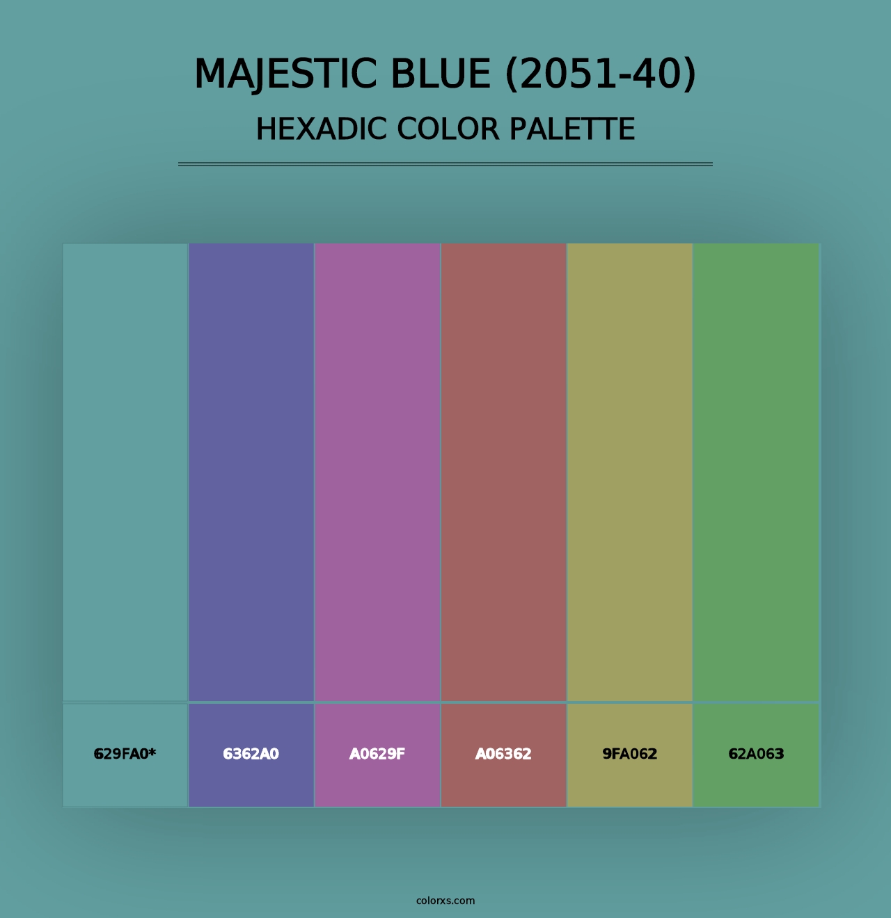 Majestic Blue (2051-40) - Hexadic Color Palette