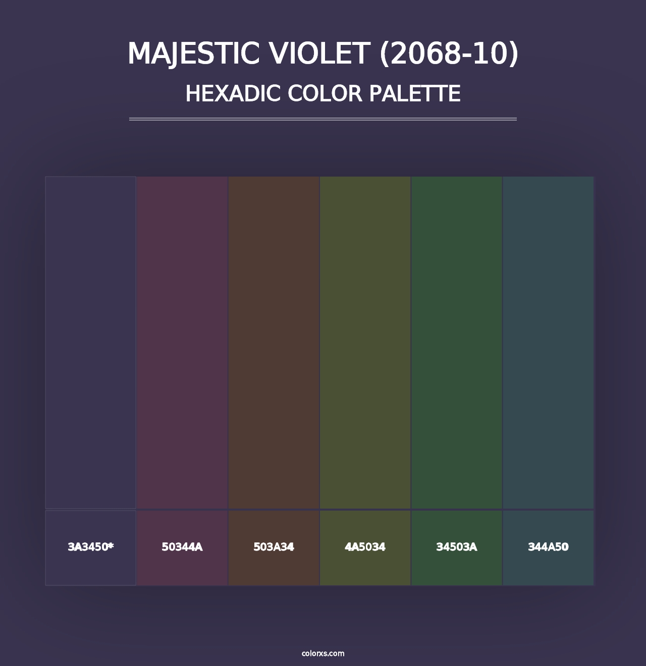 Majestic Violet (2068-10) - Hexadic Color Palette