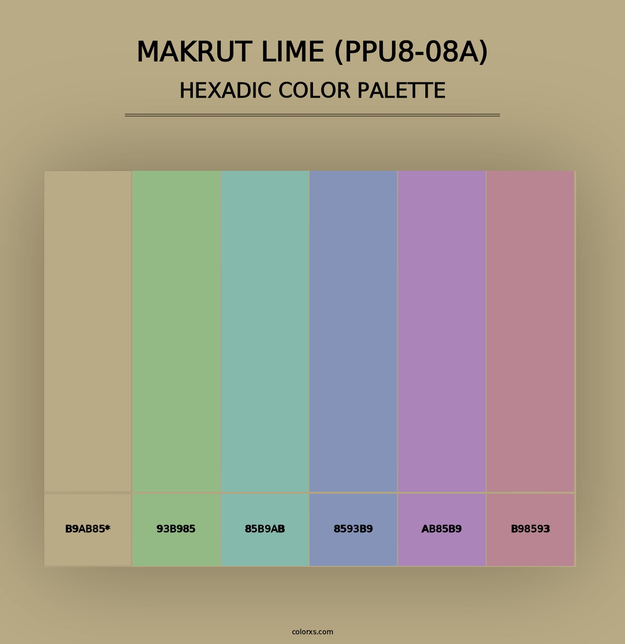 Makrut Lime (PPU8-08A) - Hexadic Color Palette