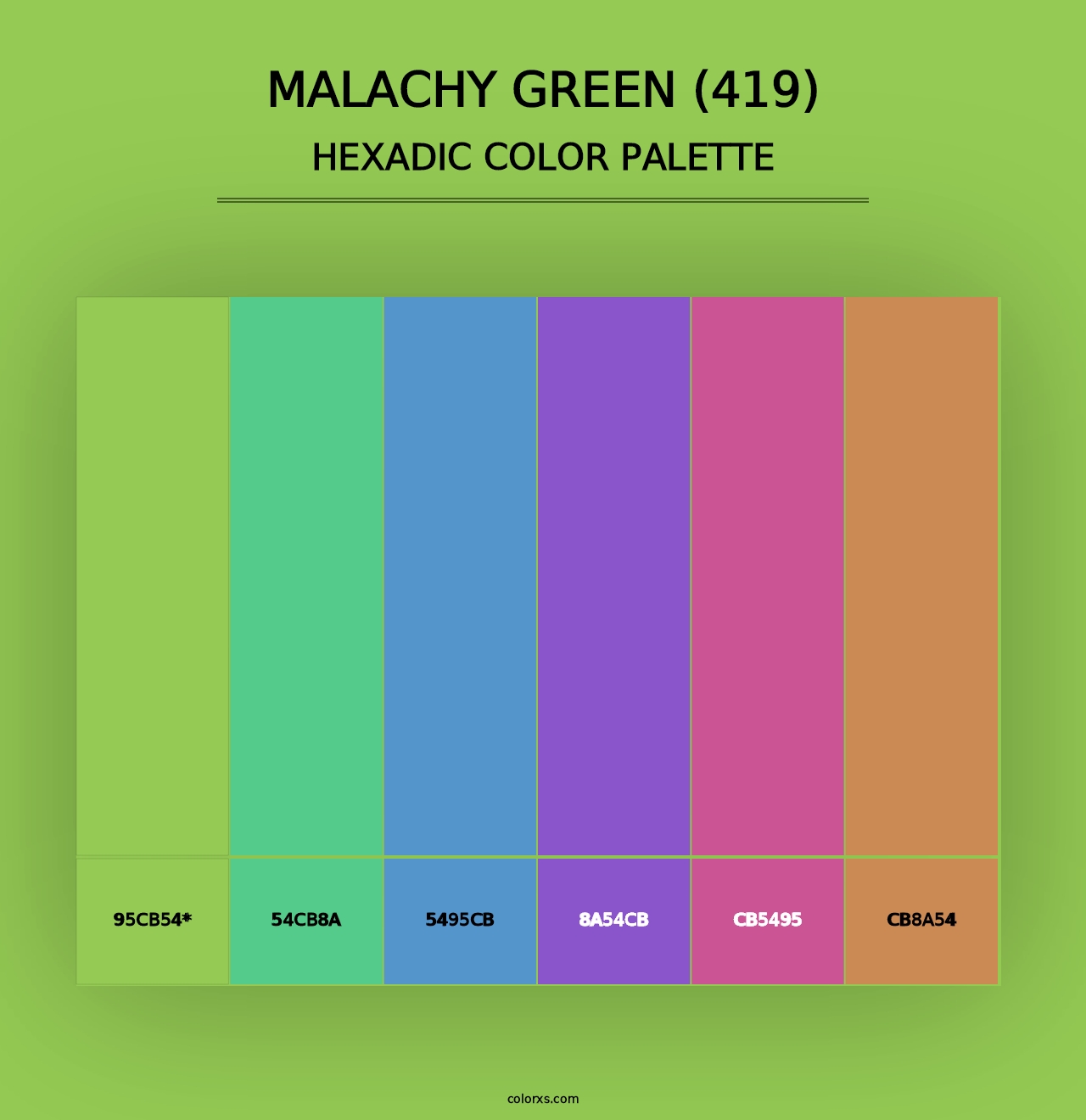 Malachy Green (419) - Hexadic Color Palette