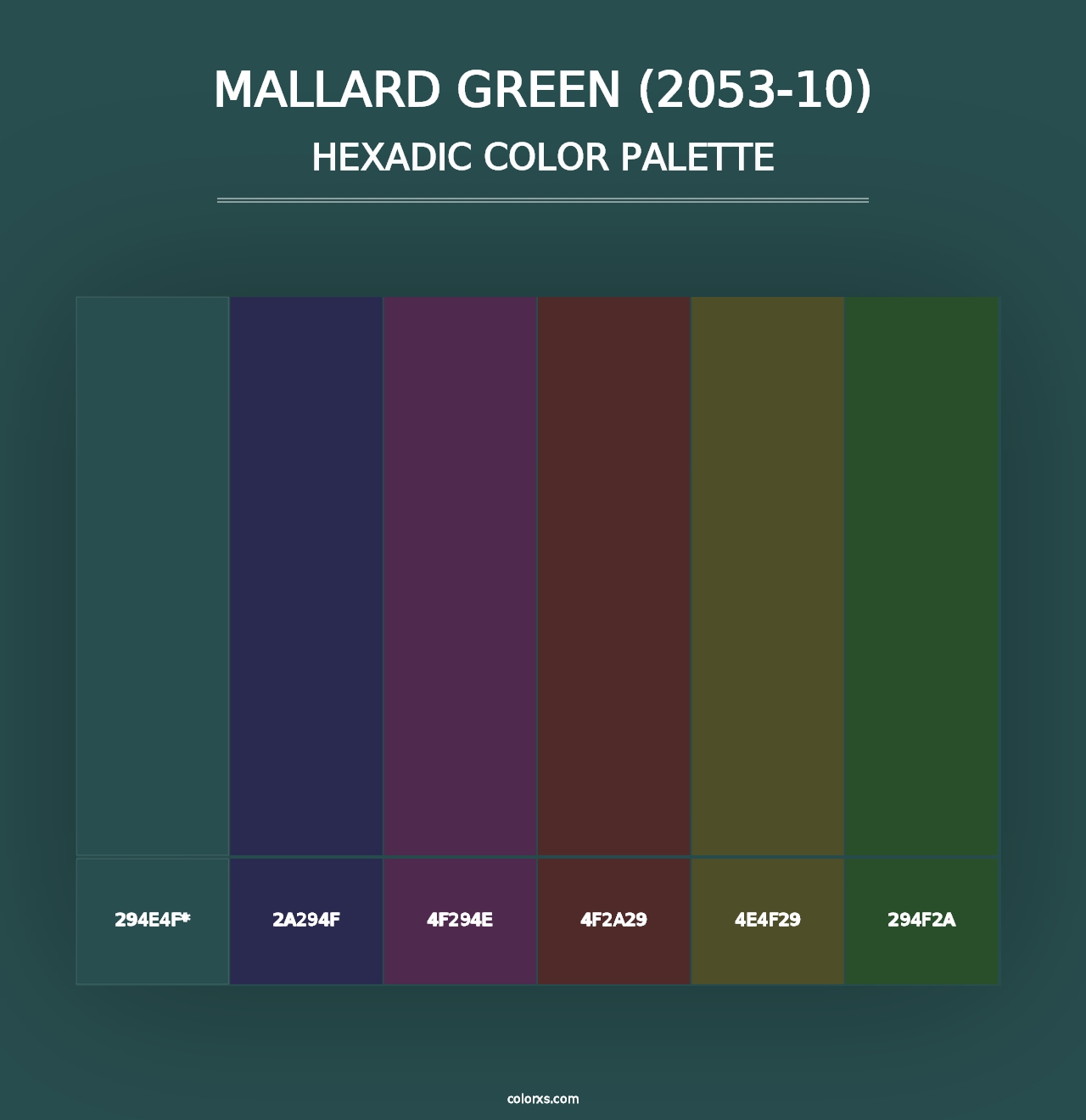 Mallard Green (2053-10) - Hexadic Color Palette