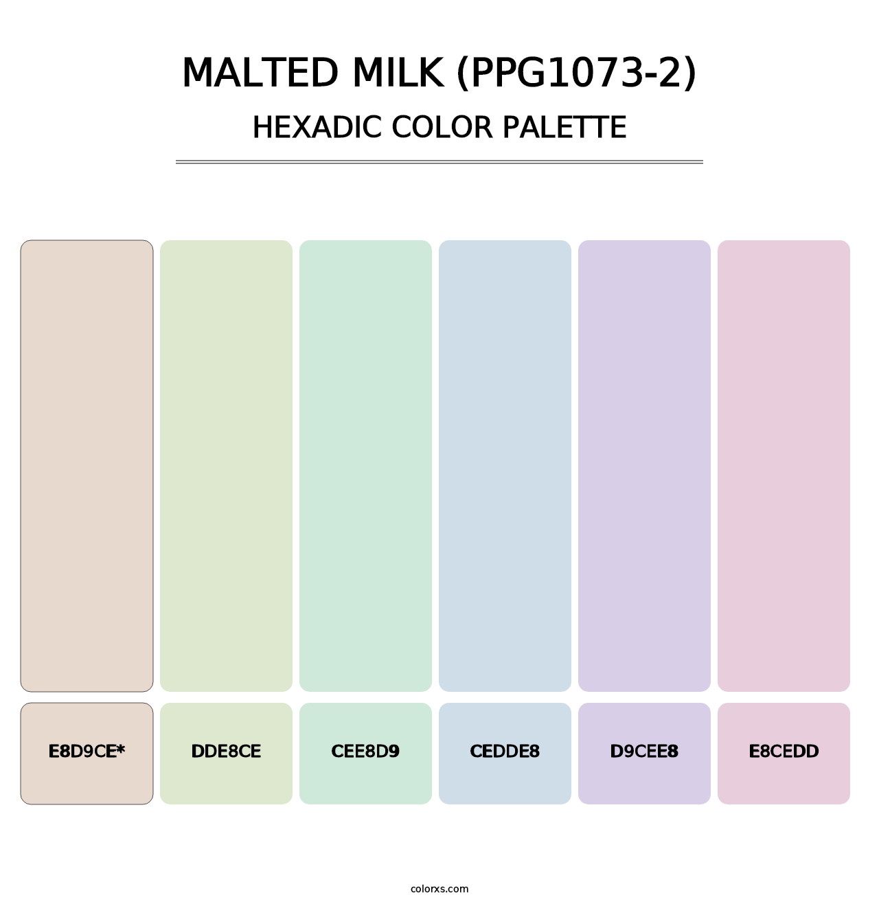 Malted Milk (PPG1073-2) - Hexadic Color Palette