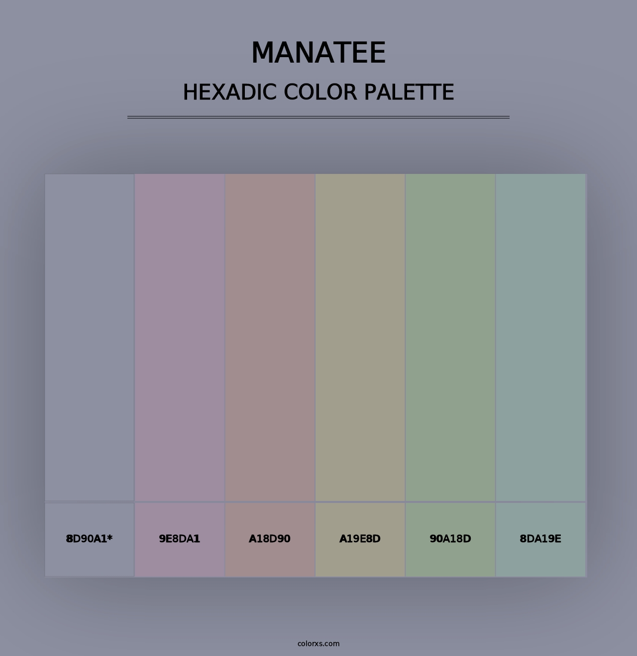 Manatee - Hexadic Color Palette