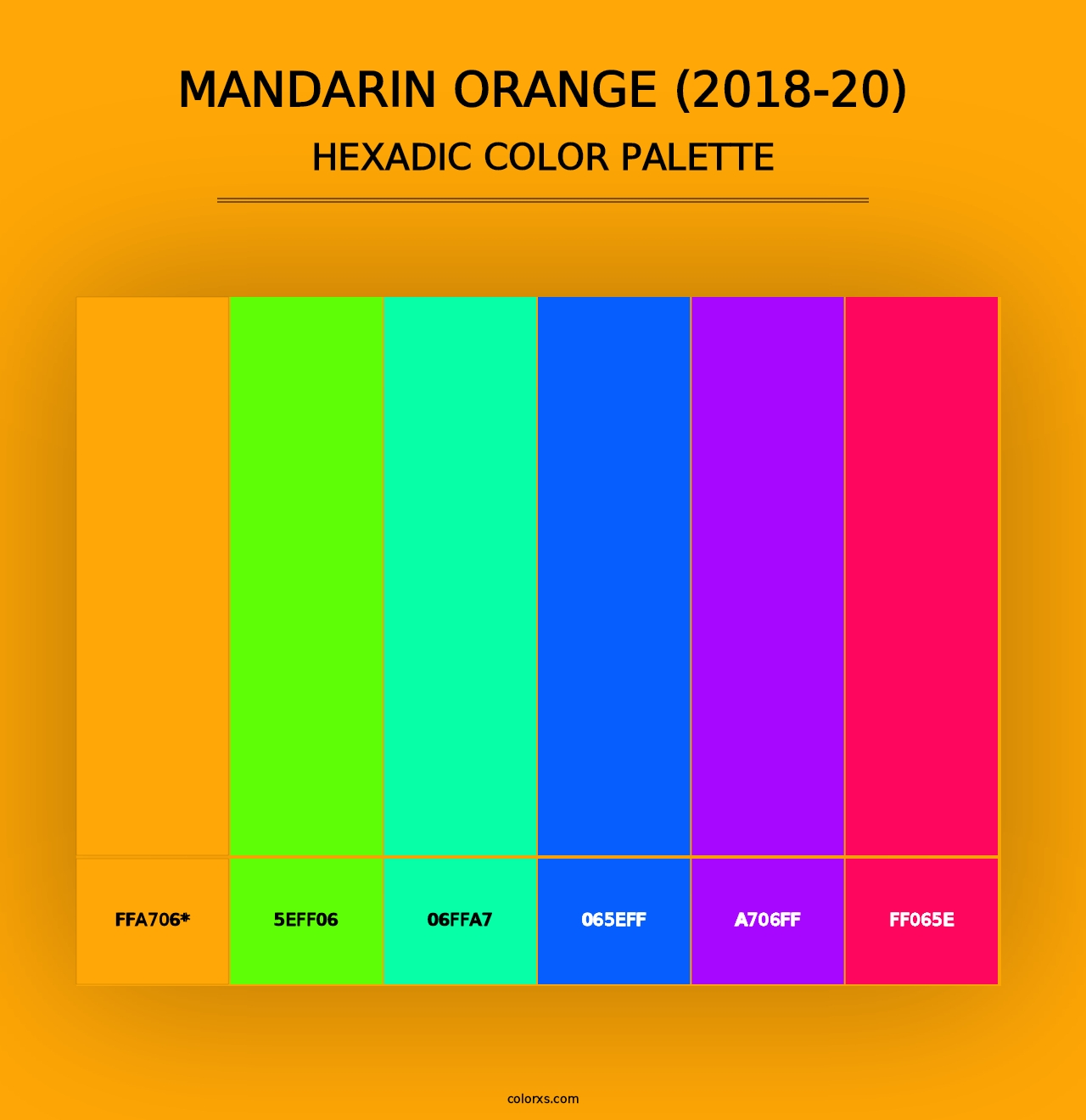 Mandarin Orange (2018-20) - Hexadic Color Palette