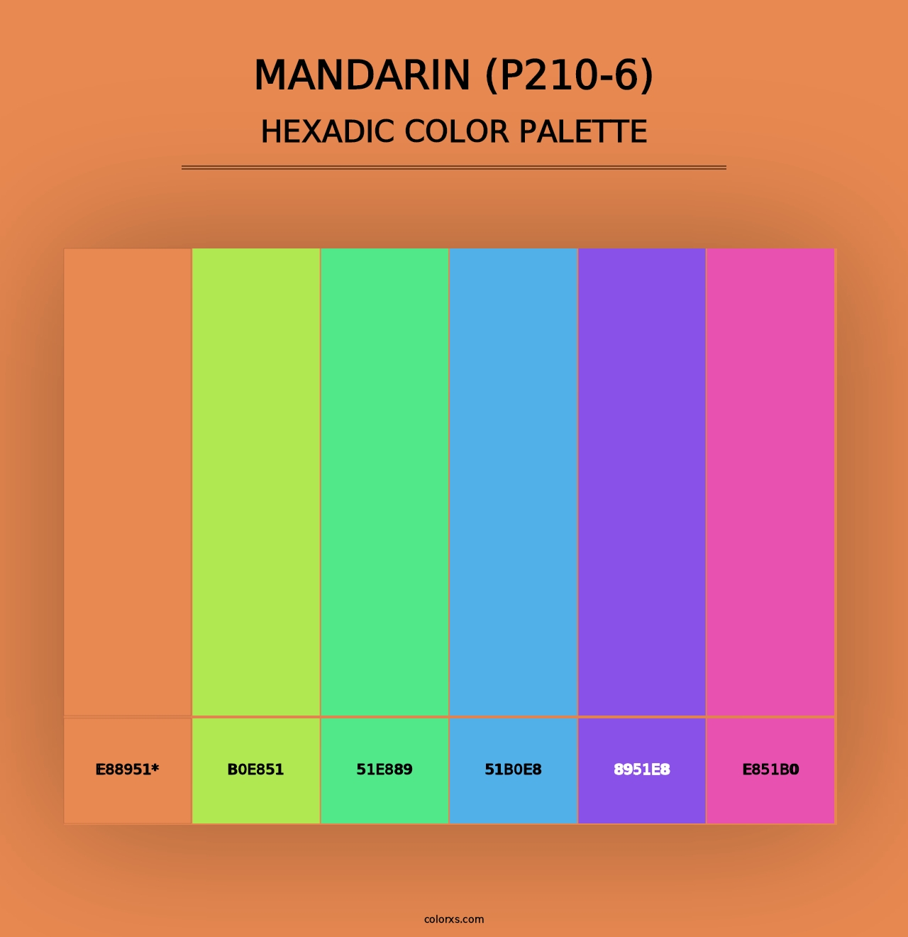 Mandarin (P210-6) - Hexadic Color Palette