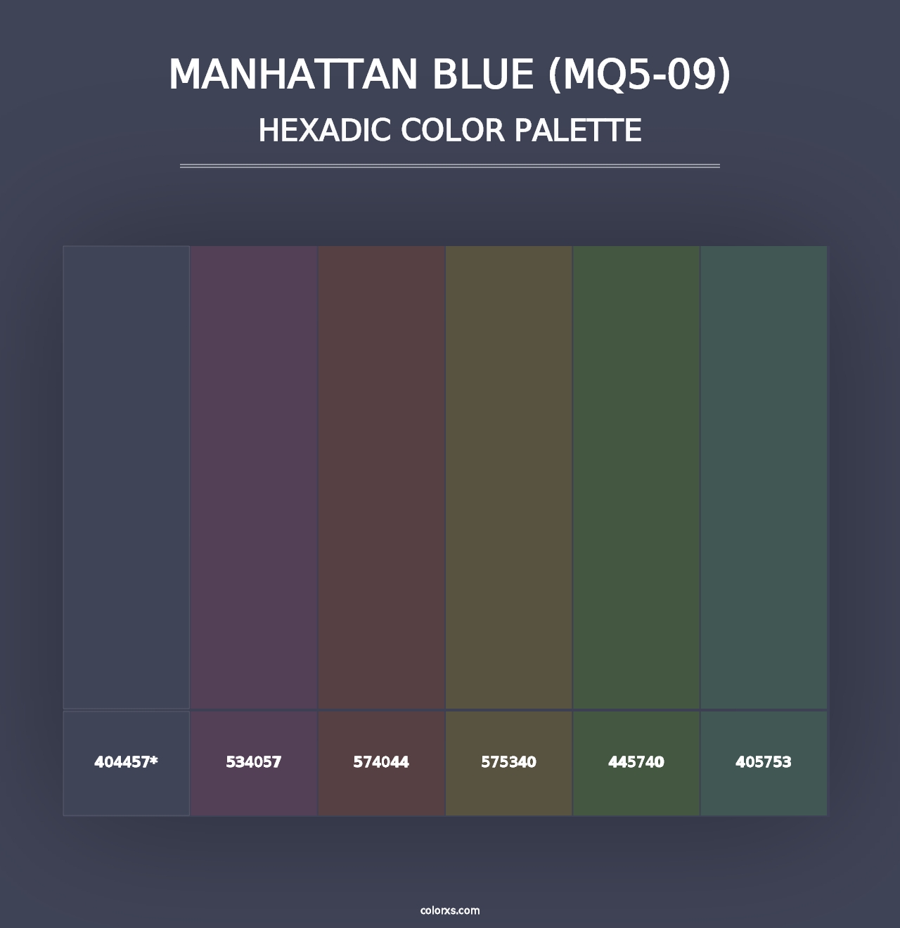 Manhattan Blue (MQ5-09) - Hexadic Color Palette