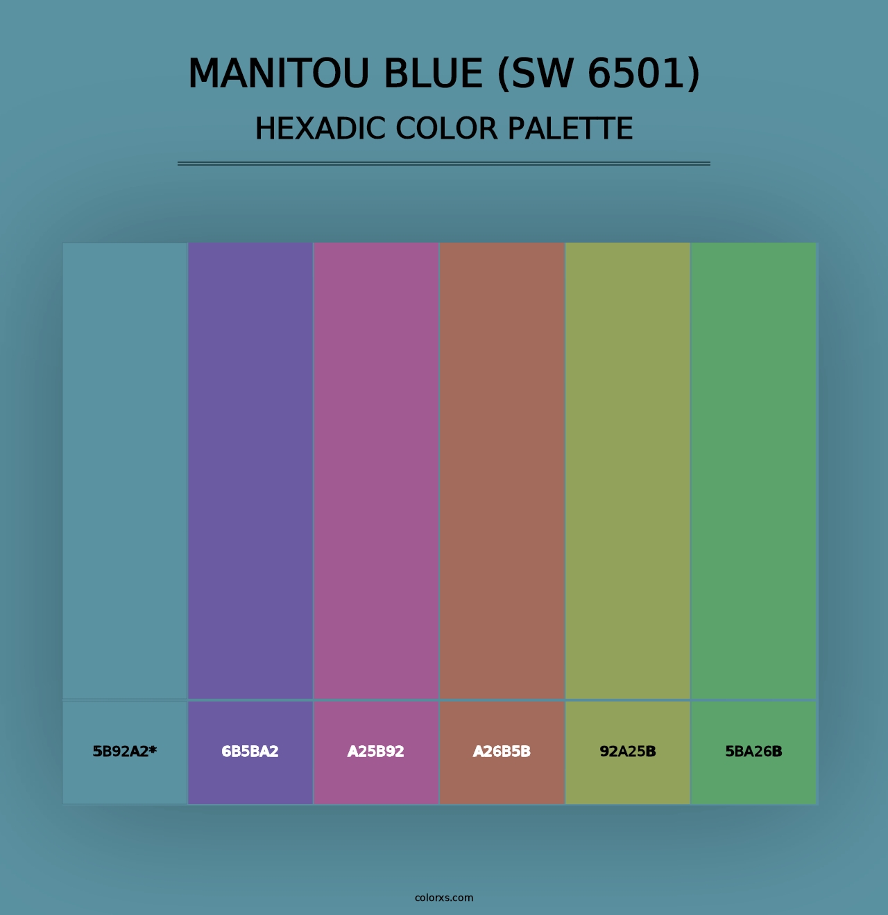 Manitou Blue (SW 6501) - Hexadic Color Palette