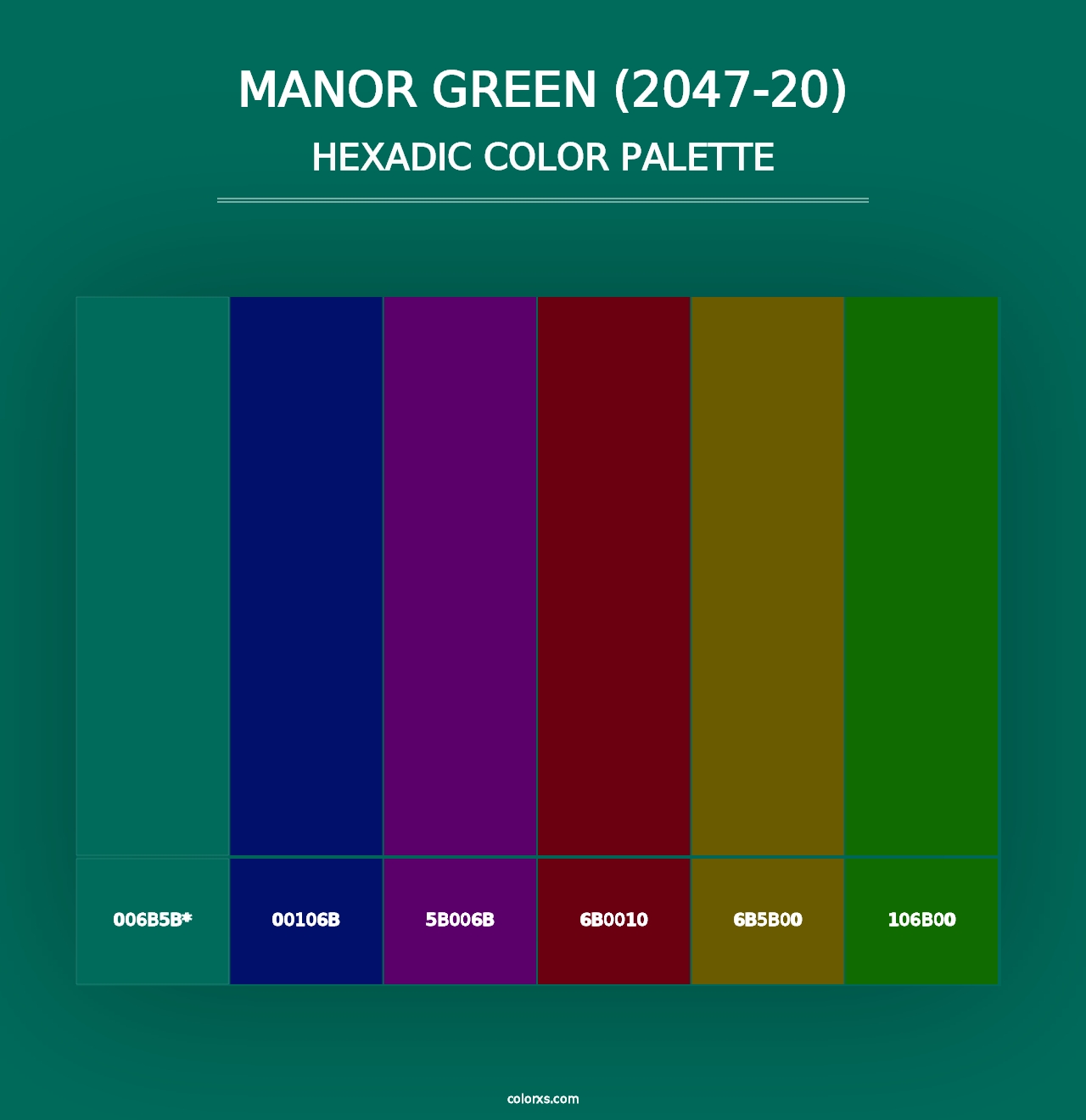 Manor Green (2047-20) - Hexadic Color Palette