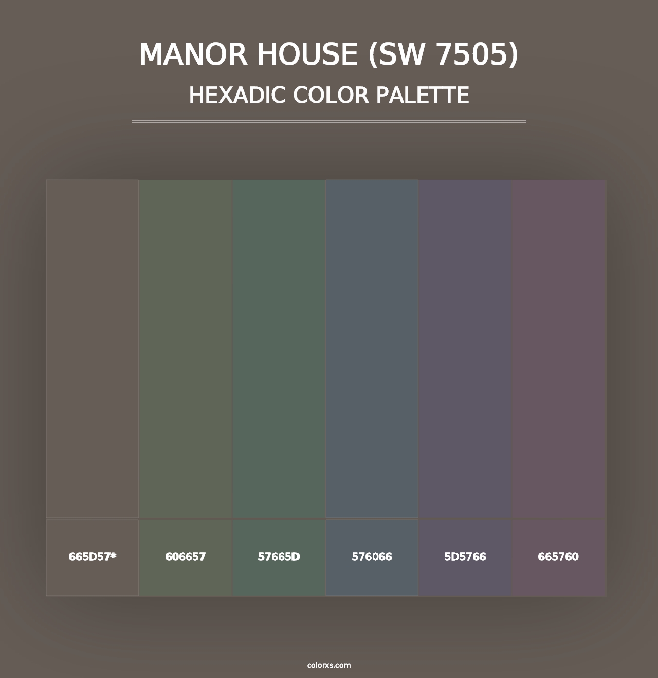 Manor House (SW 7505) - Hexadic Color Palette