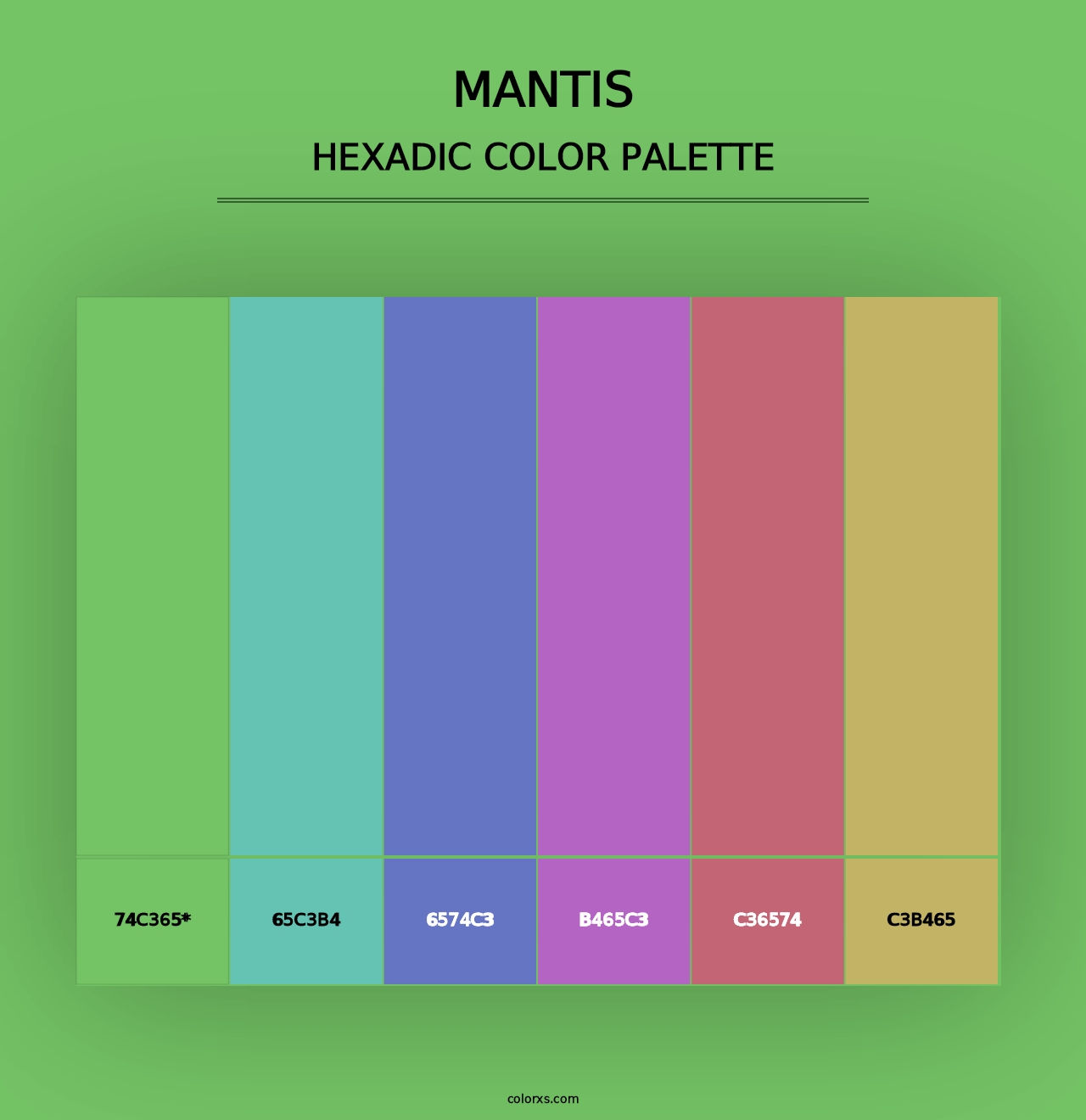 Mantis - Hexadic Color Palette