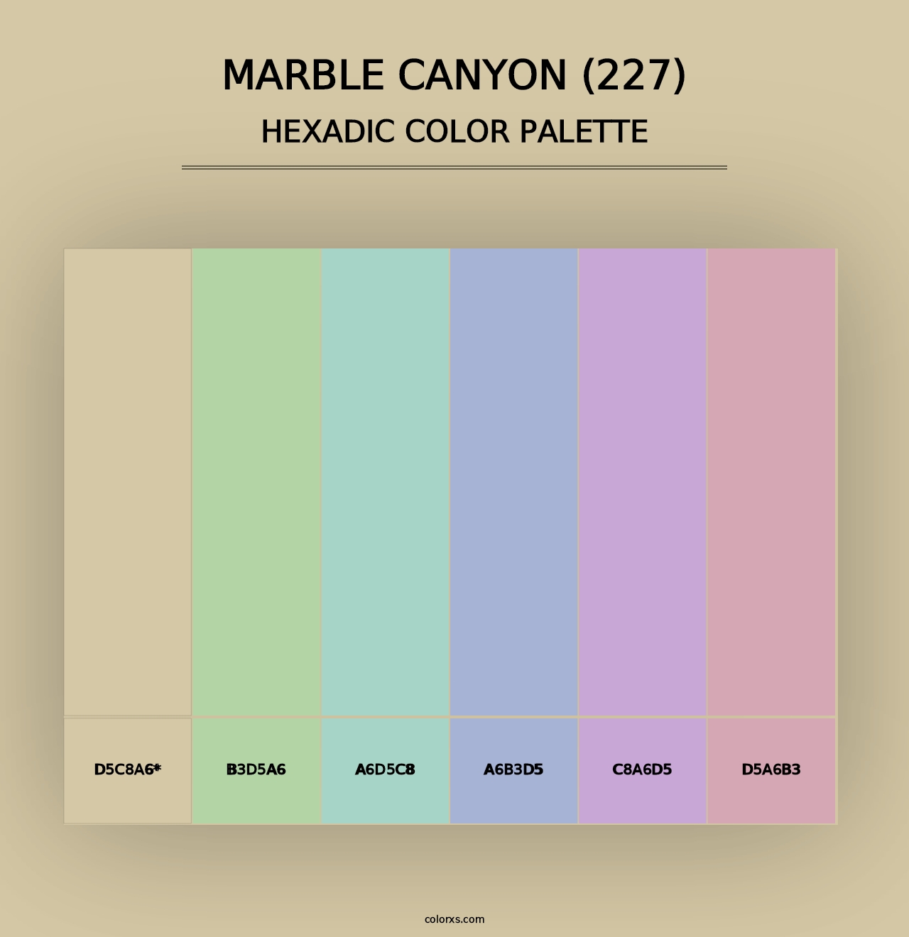 Marble Canyon (227) - Hexadic Color Palette