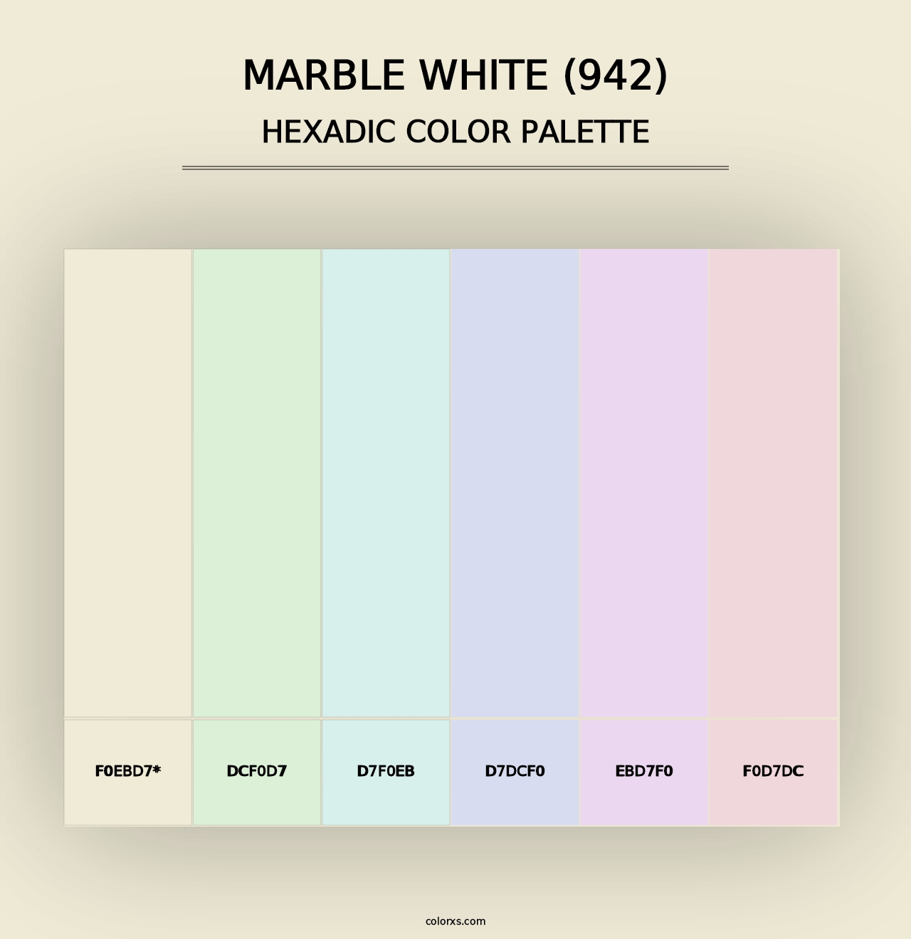 Marble White (942) - Hexadic Color Palette