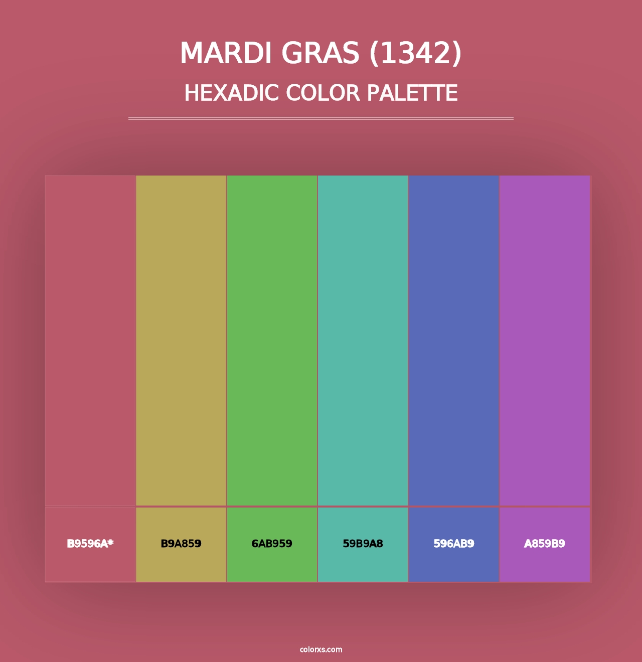 Mardi Gras (1342) - Hexadic Color Palette