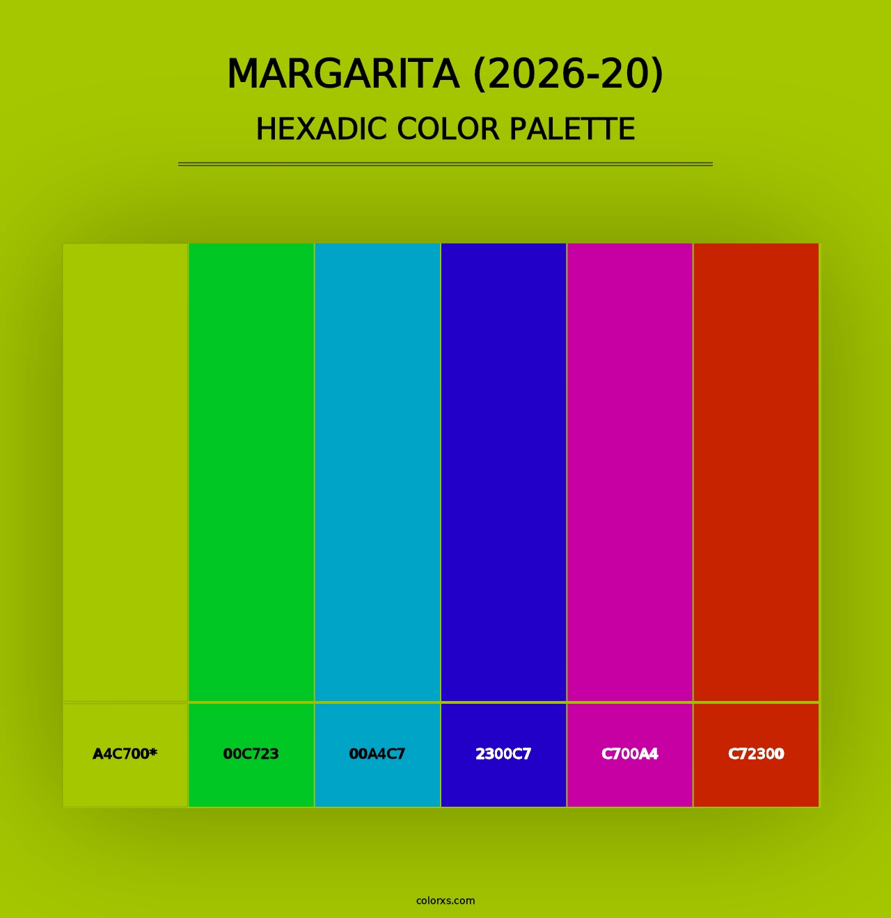 Margarita (2026-20) - Hexadic Color Palette