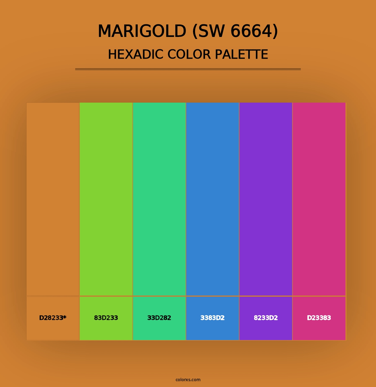 Marigold (SW 6664) - Hexadic Color Palette