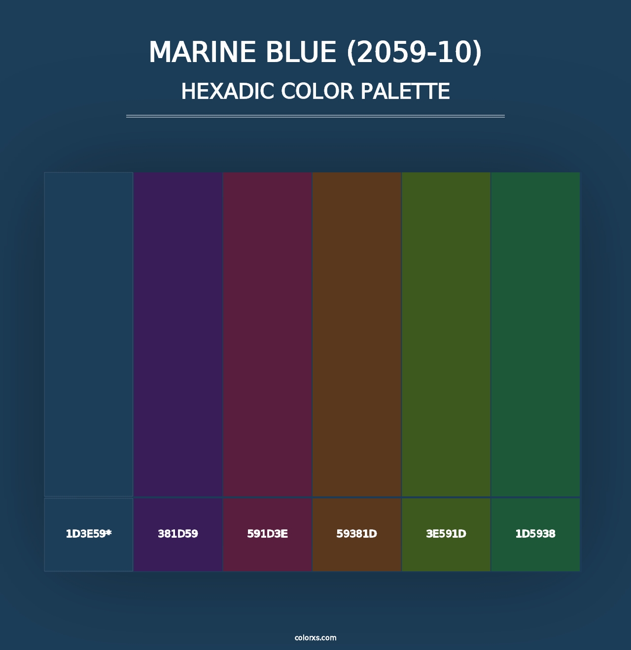 Marine Blue (2059-10) - Hexadic Color Palette