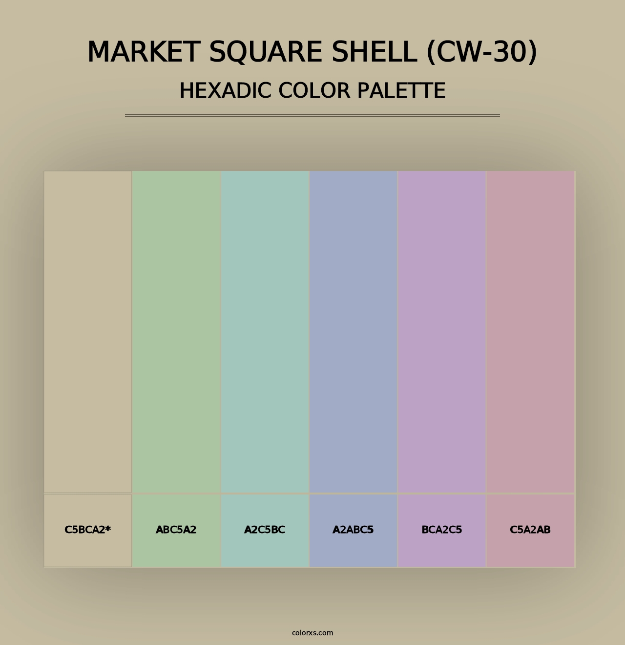 Market Square Shell (CW-30) - Hexadic Color Palette