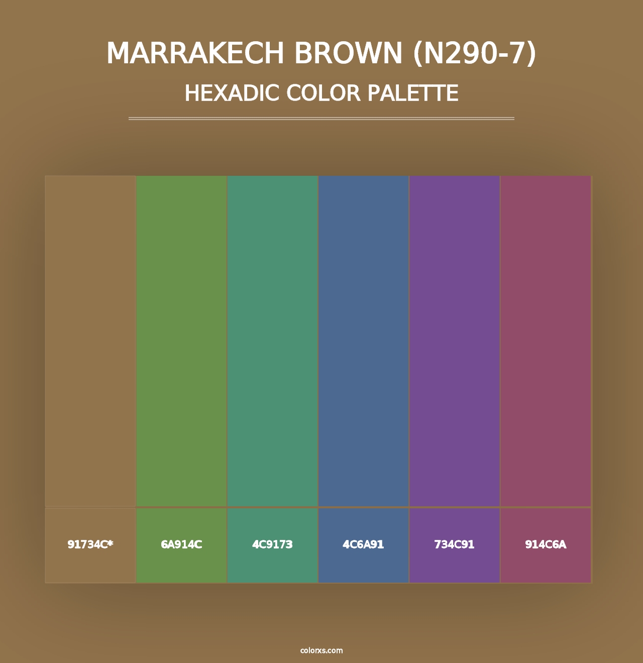 Marrakech Brown (N290-7) - Hexadic Color Palette