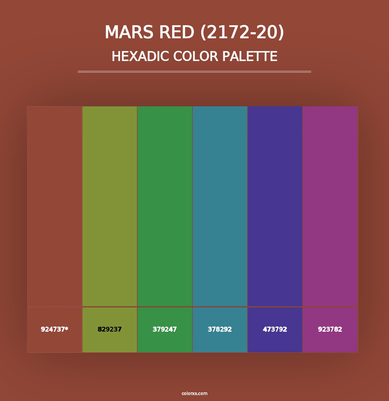 Mars Red (2172-20) - Hexadic Color Palette