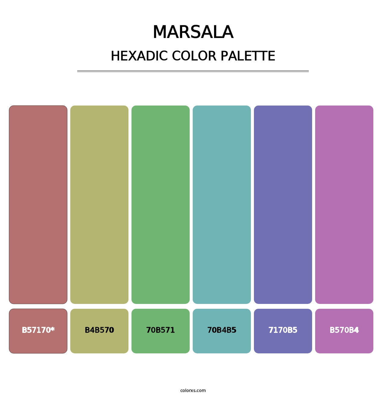 Marsala - Hexadic Color Palette