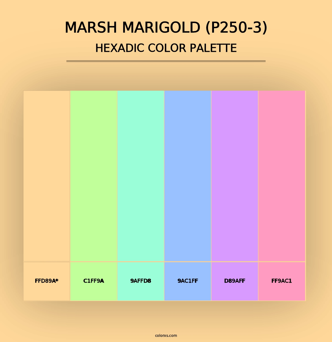 Marsh Marigold (P250-3) - Hexadic Color Palette