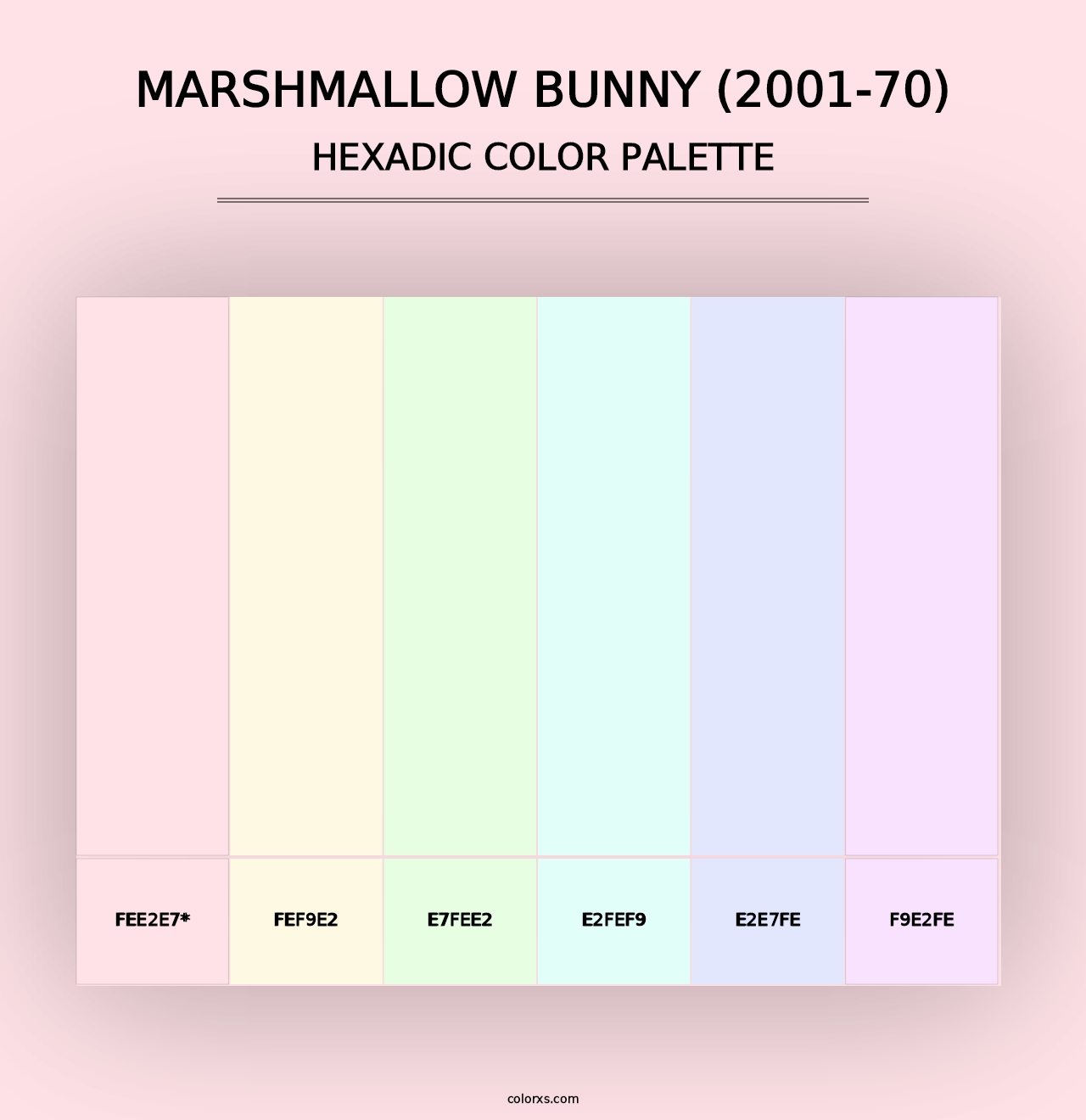 Marshmallow Bunny (2001-70) - Hexadic Color Palette