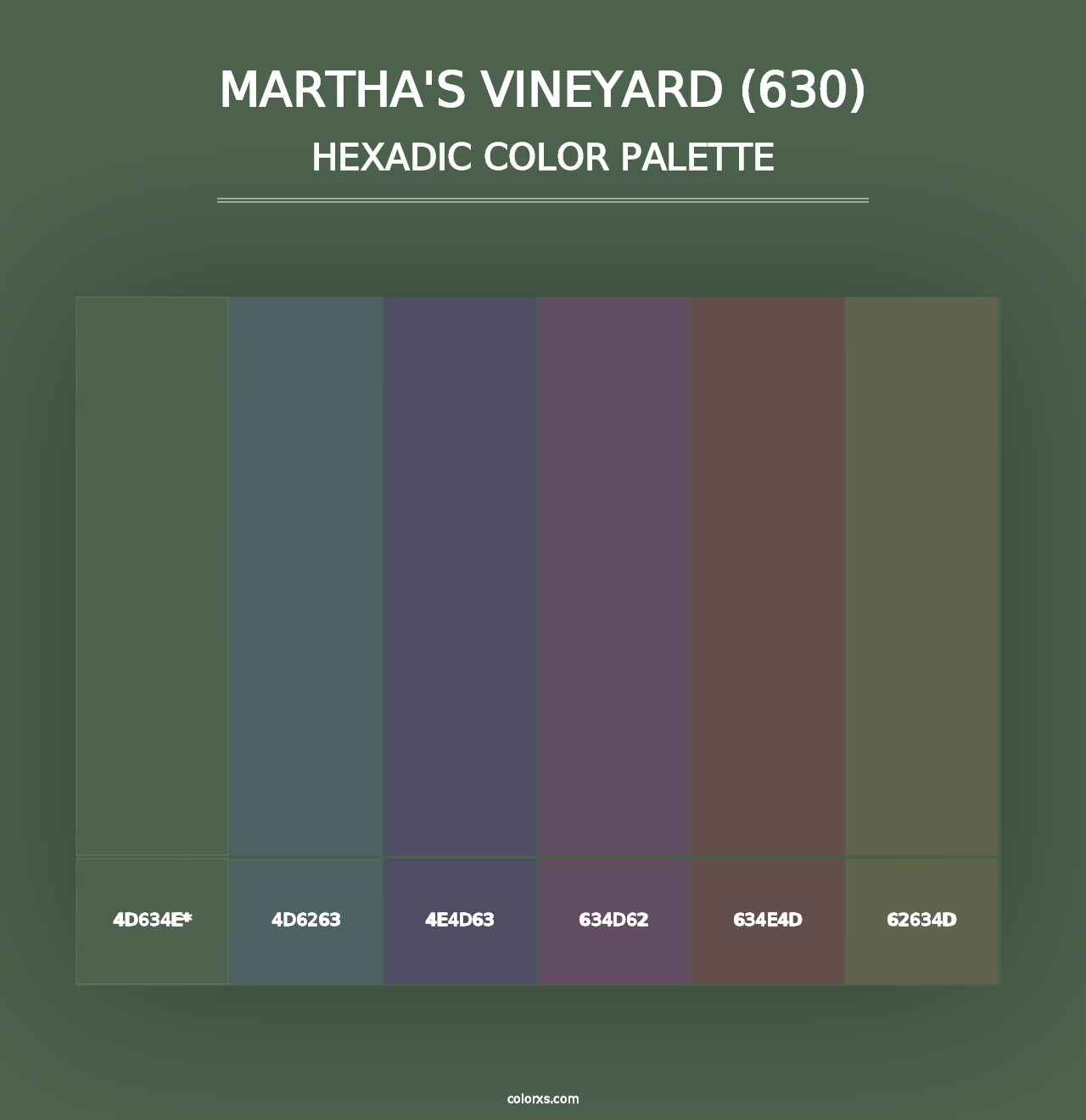 Martha's Vineyard (630) - Hexadic Color Palette