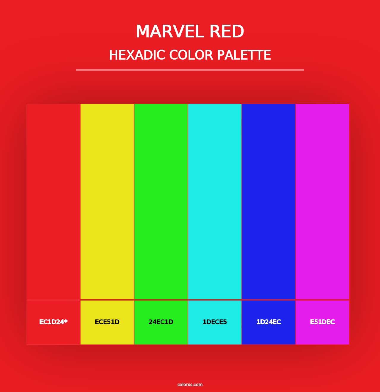 Marvel Red - Hexadic Color Palette