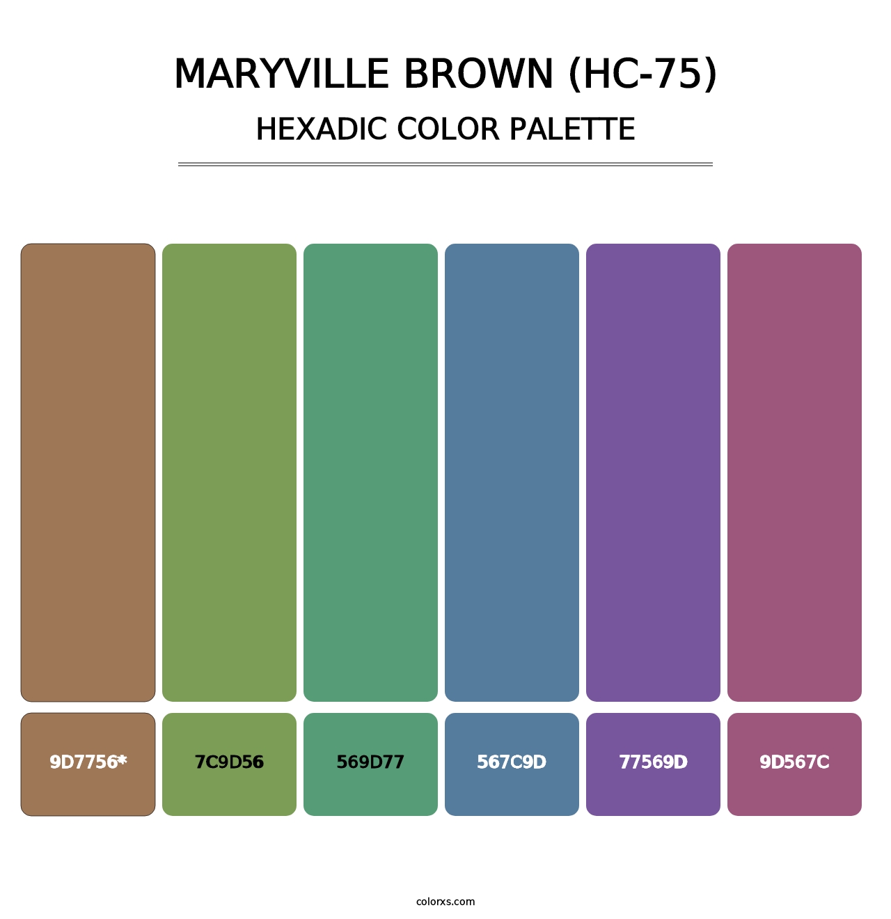 Maryville Brown (HC-75) - Hexadic Color Palette