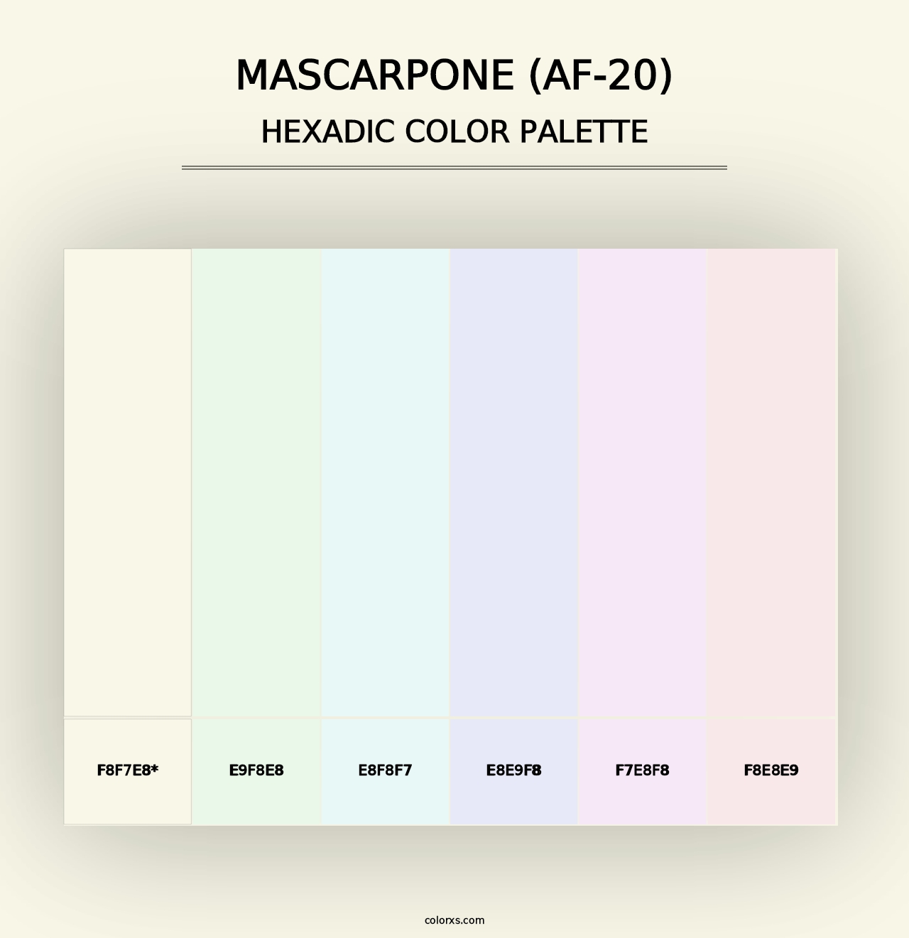 Mascarpone (AF-20) - Hexadic Color Palette