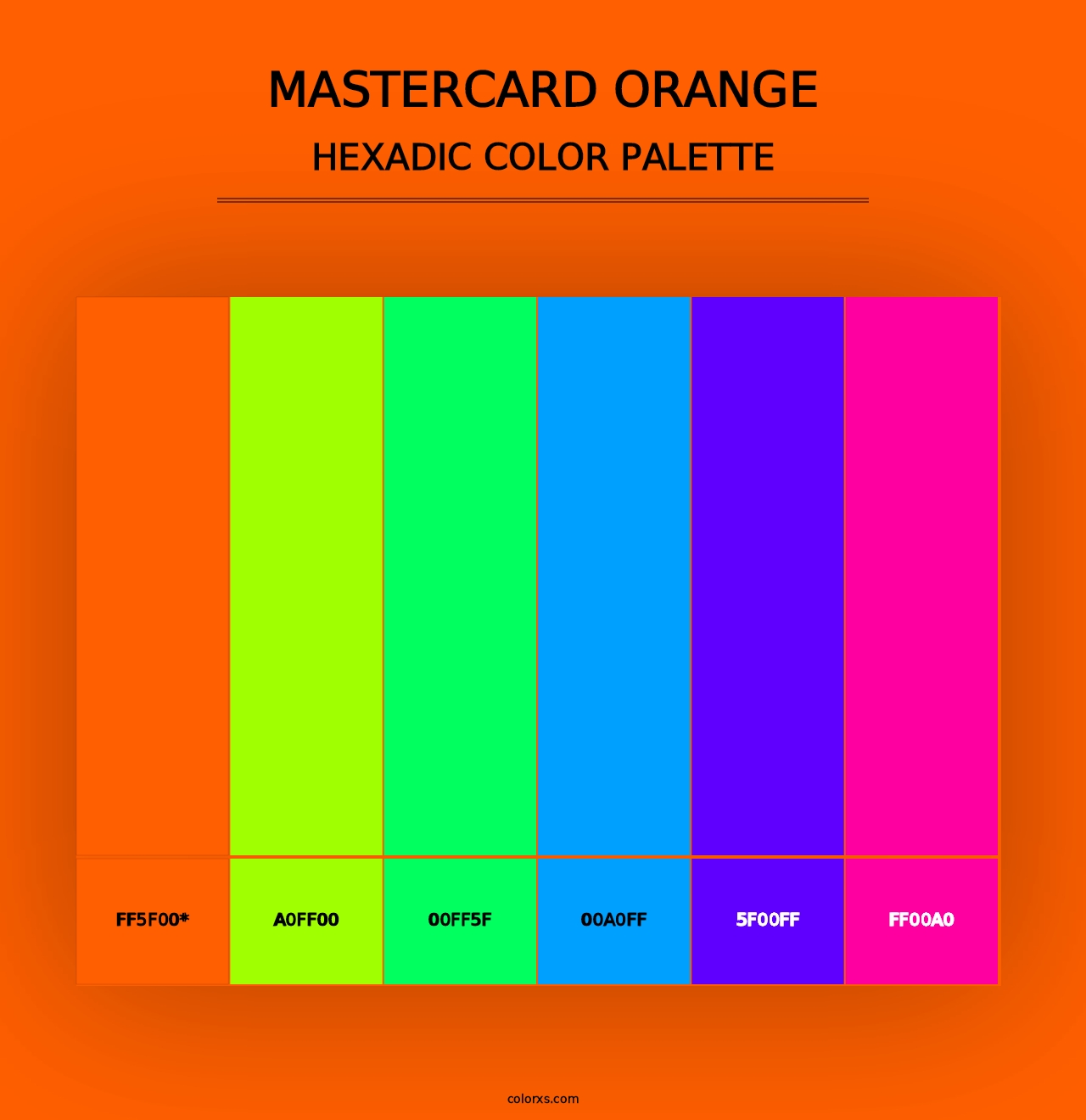 Mastercard Orange - Hexadic Color Palette