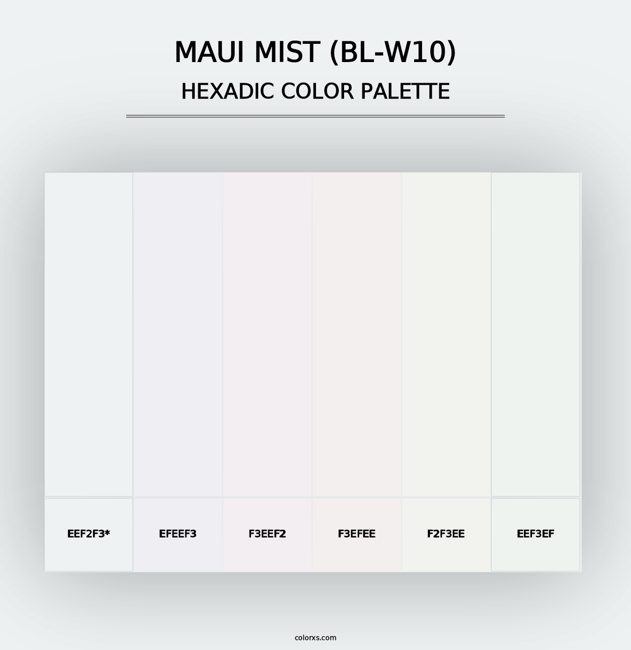 Maui Mist (BL-W10) - Hexadic Color Palette