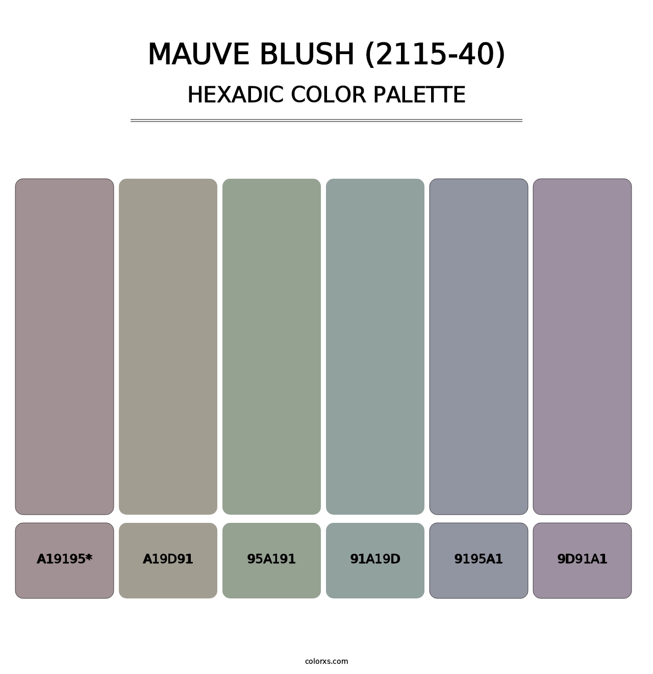 Mauve Blush (2115-40) - Hexadic Color Palette