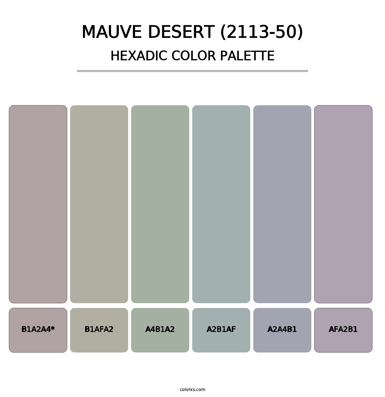 Mauve Desert (2113-50) - Hexadic Color Palette