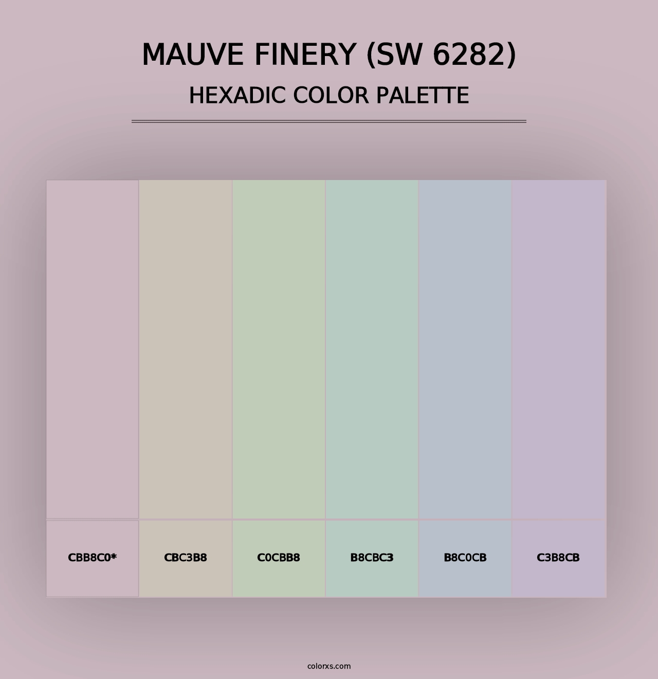 Mauve Finery (SW 6282) - Hexadic Color Palette